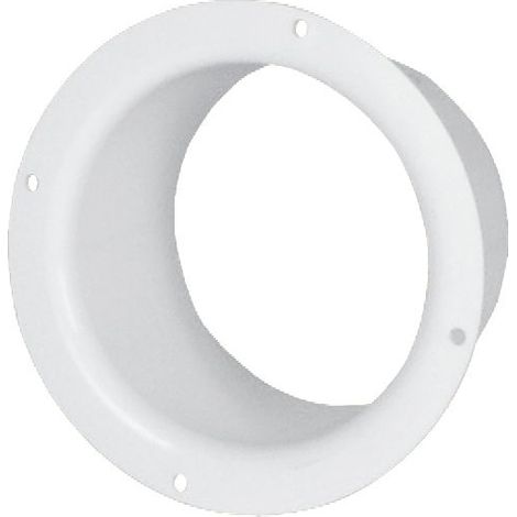 Raccord VMC 100mm – Manchon en plastique blanc pour canalisation murale – Finition esthétique pour raccordement – Usage professionnel – (1/2)