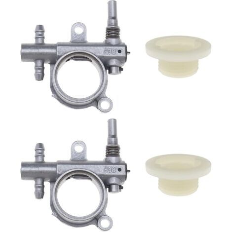 Lot de 2 pompes à huile pour tronçonneuse avec engrenage à vis sans fin compatible avec tronçonneuse 25 CC/38 CC 2500/3800 pièces de rechange pour outils électriques d'extérieur (1/5)