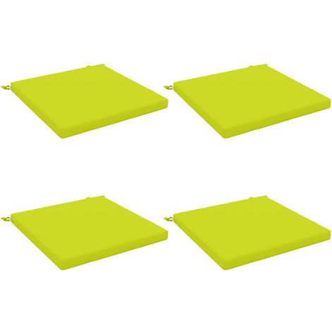 Coussins de siège 4 pièces SOEST 4 pc 100 % polyester Vert vif. vidaXL
