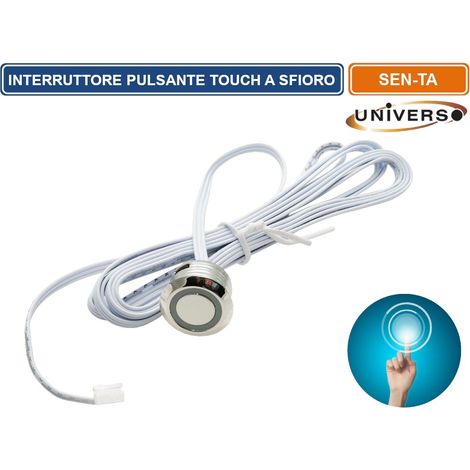Luce per armadio cucina barra led 2mt 12V tagliabile collegabile con sensore di movimento o touch Sensore Touch (1/2)