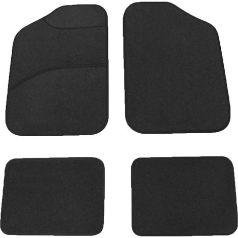 INCAR - Tapis unis moquette noire (x4) - 237158 - Ce produit de marque SYNCHRO est neuf. (1/3)