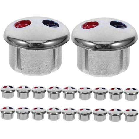 20 pièces Lot de Bouchons Poignée Robinet Rouge (1/5)