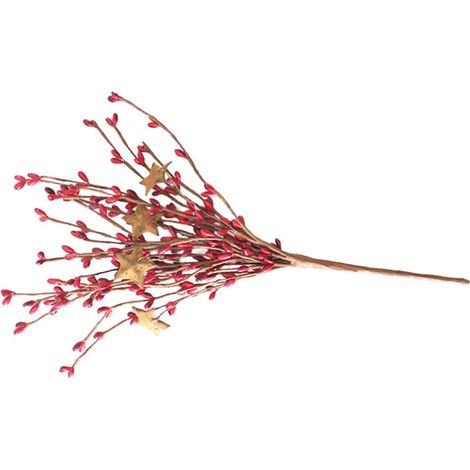 Bouquet de Fleurs Artificielles Rouges Décoratives Perles et Étoiles, en Métal et Pip, pour Décoration de Mariage et Ambiance Romantique (1/5)