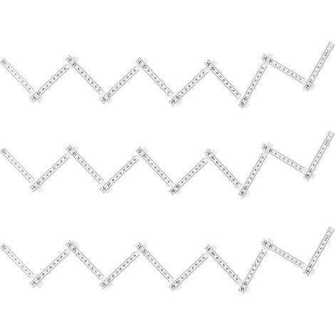 Set mit 3 verstellbaren, klappbaren Linealen für Längenmessungen, Heimwerkerarbeiten, Fliesenlegen und Holzbearbeitung (1/5)