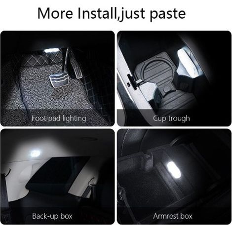 (Exklusiv für Südostasien) Ambiente-LED-Leseleuchte fürs Auto, Touch-Innenbeleuchtung mit USB-Ladefunktion, Notleuchte fürs Autodach (mit eingebautem Akku), Gletscherblau (OPP-Beutel) (1/5)