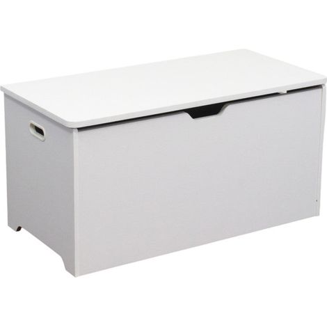 Baule contenitore in legno truciolato nobilitato bianco 78x38x40 cm Braddy