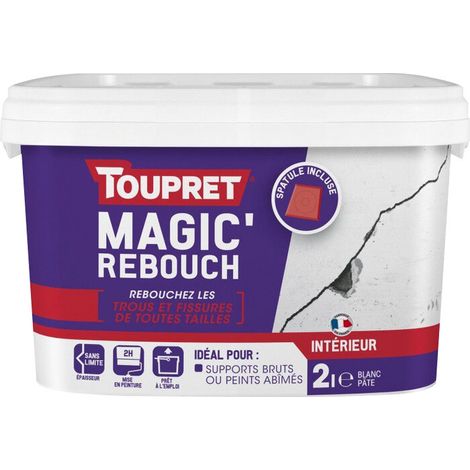 Rebouche trous et fissures - TOUPRET - Pot de 2 L