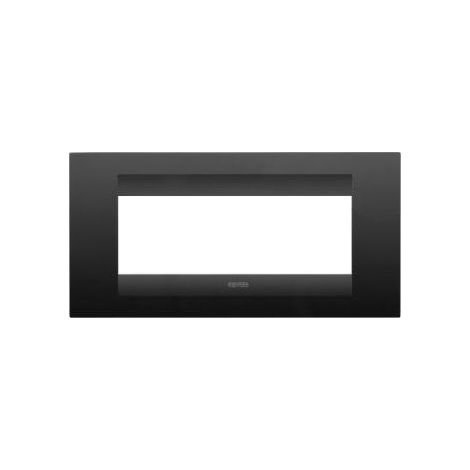 PLAQUE GEO 6P NOIR SATINÉ GEWISS GW16406VN (1/2)