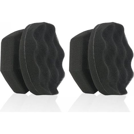 Lot de 2 grands pinceaux applicateurs en coton ciré pour pneus de voiture, éponge de polissage composite, applicateur pour le polissage des voitures (1/5)