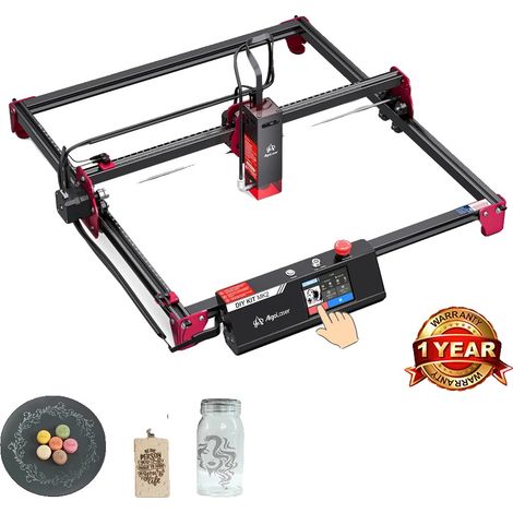 Graveur Laser, 10W de Puissance, Contrôle par Écran Tactile, Rouge, 10W PUISSANCE DE SORTIE (1/2)