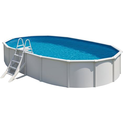 Piscina elevada Gre Wet ovalada chapa blanca depuradora 500x300x120 (1/5)