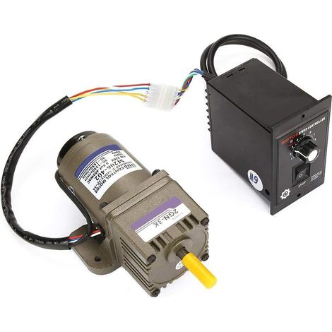 Moteur à engrenages électrique, moteur à engrenages asynchrone monophasé AC 220V 6W moment de force élevé moteurs à engrenages 3k / 5K / 10K / 15K / 20K(20K) (1/5)