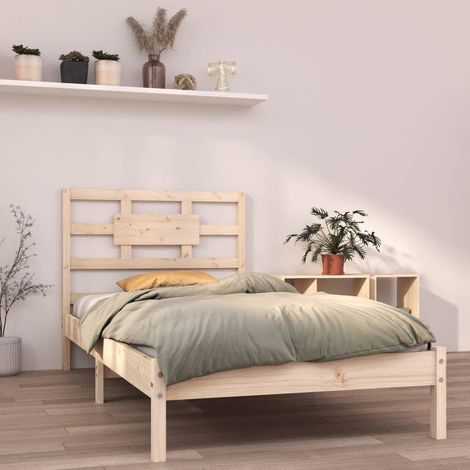 Bed Frame without Mattress 90x190 cm Single Solid Wood vidaXL (1/5)