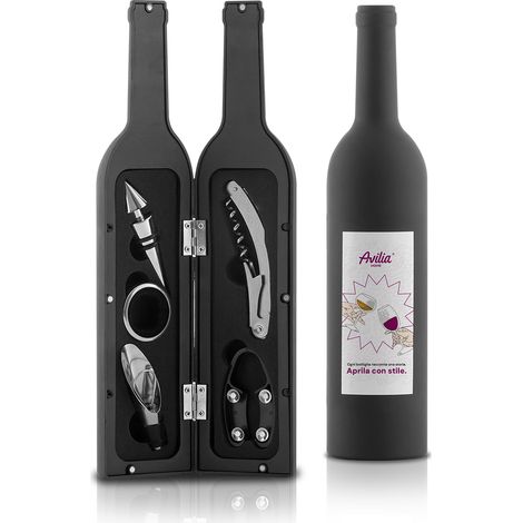 Set Sommelier A Forma Di Bottiglia Con Cavatappi E Accessori (1/5)