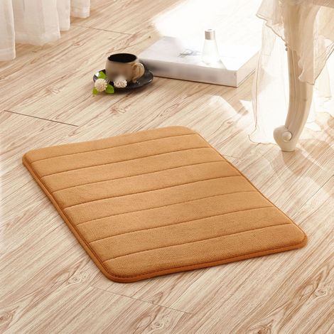 Tapis De Bain - Mousse À Mémoire De Forme - Absorbant Et Anti-Dérapant - Pour Salle De Bain - 81 X 50 Cm - 1 Pièce (1/3)