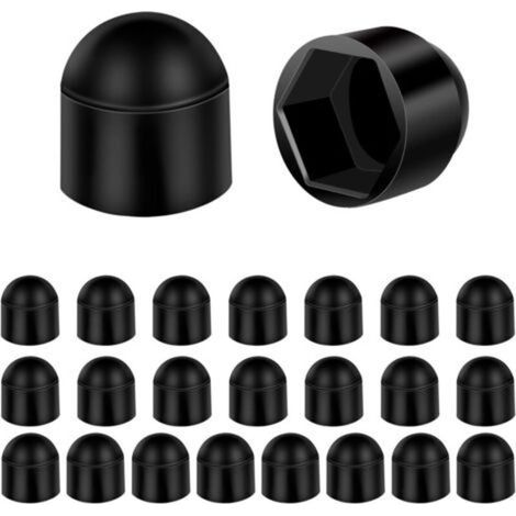 Cache-écrous M6 pour clé de 10 Anthracite 24 pcs Capuchons pour vis M6 pour clés de 10 mm,Cache vis et rivet (1/5)