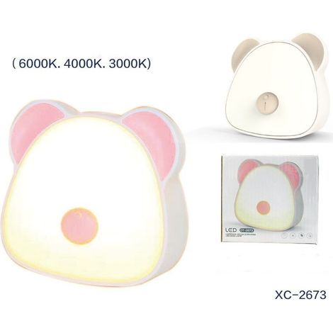 Wisdom - Lampada A Led Scrivania Tavolo Orsetto 3 Modalita' Luce 6000k 4000k 3000k Xc2673 -