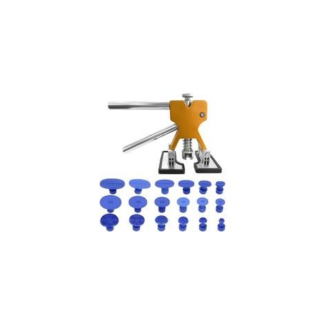 kit débosselage Ventouse, debosselage carrosserie sans Peinture, avec dellenheber doré et 18 pièces adhésives, pour Les camions/Auto/Moto/Corps/Porte du réfrigérateur/Machine à Laver