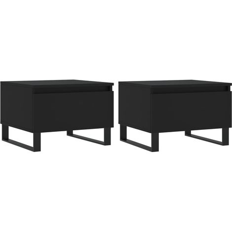 Maison Exclusive - Couchtische 2 Stk. Schwarz 50x46x35 cm Holzwer