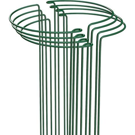 Lot de 8 Tuteur pour Plante 25cm x 40cm, Aidez Vos Plantes à Pousser, Supports de Jardin en Métal, Anneau de Support de Plantes de Jardin Vert pour Pivoines Hortensias Roses Sédum Légumes Tomates (1/5)