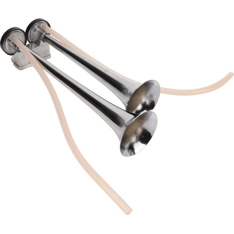 Klaxon pneumatique à double trompette 130 dB puissant, 12 V, avec compresseur pour voiture, camion et bateau (1/5)