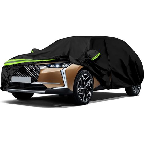 Housse de Voiture Adaptée pour Citroen DS4/DS 4 Crossback 2020-2025, Housse de Garage Complète Noire étanche avec Porte Zippée pour Neige, Pluie, Protection Tous Temps,Personnalisé pour DS 4 Crossback (1/5)