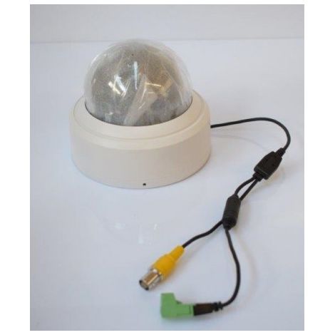 Caméra Mini-Dôme intérieur 960H capteur CCD 1/3" résolution 720 TVL Obj 2.8 à 10.5mm Alim 12-24V (non incl) BOSCH VDN-295-10