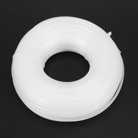 3 mm x 60 m Fil de coupe-bordures blanc de forme carrée Accessoire de tondeuse à gazon Fil de tonte de remplacement (1/5)