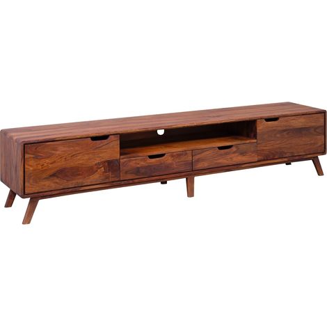 mobile TV in legno di Sheesham / palissandro 220x40x48 Noce laccato MALMÖ 2 123