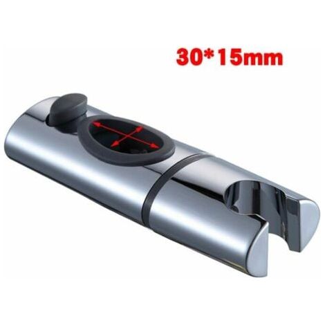 Porte-pommeau de douche à barre fixe, support mural tube elliptique 30 x 15 mm, accessoire de salle de bain robuste (1/3)