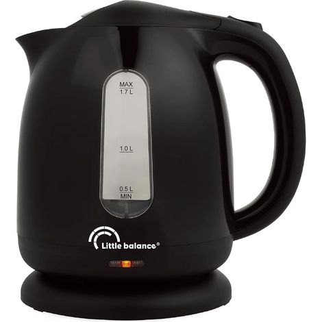 Bouilloire, Bouilloire électrique, 1,7 L, Base 360°, Arrêt automatique, Filtre anticalcaire amovible, 2200 W, Noir (1/5)