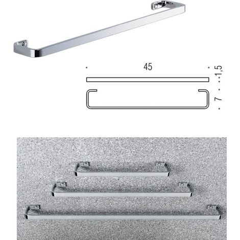 COLOMBO DESIGN Time porta salviette 45 cm cromato codice prod: W42100CR (1/3)