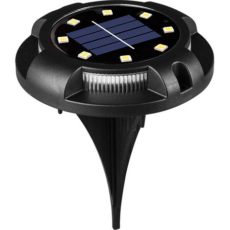 Nouvelle Lampe Solaire Encastrable 12LED, Lumière Latérale, Blanc Chaud/Froid et Couleur RGB, Étanche, Éclairage Jardin Extérieur (1/4)