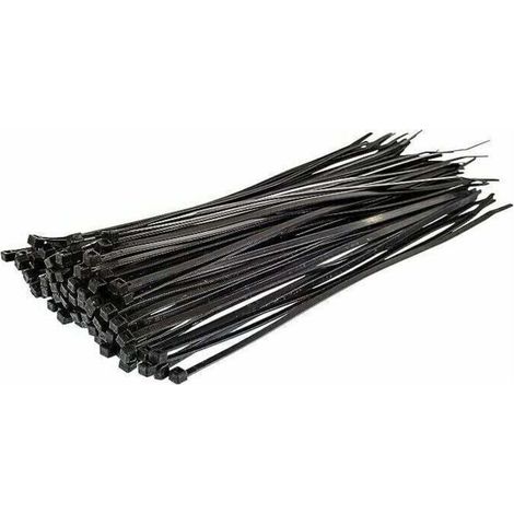 Collier de Serrage en Nylon - 300 mm x4mm - Noir - Attache Câble Résistant aux UV - Serre-Câbles - Lot de 250 Pièces