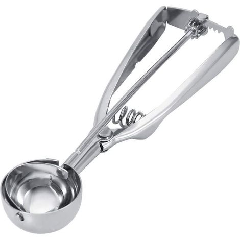 Eiskugelportionierer aus Edelstahl. Küchenutensil mit Mechanismus (1/5)