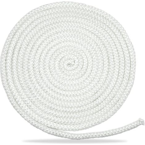 12 mm x 2 m, Kamindichtungsschnur, Kamindichtungsband, hitzebeständige Dichtungsschnur, mit weißem Muster