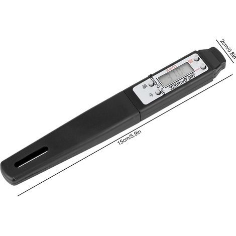 Tragbares digitales Stiftthermometer mit langer Sonde zum Kochen, Backen, Grillen, für Fleisch, frittierte Speisen, Milch und Schwarzkümmel. (1/5)