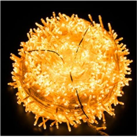 Chaîne De Lumières - 30 M - 300 Led Jaune - Décoration Extérieure - 1 Pièce (1/4)