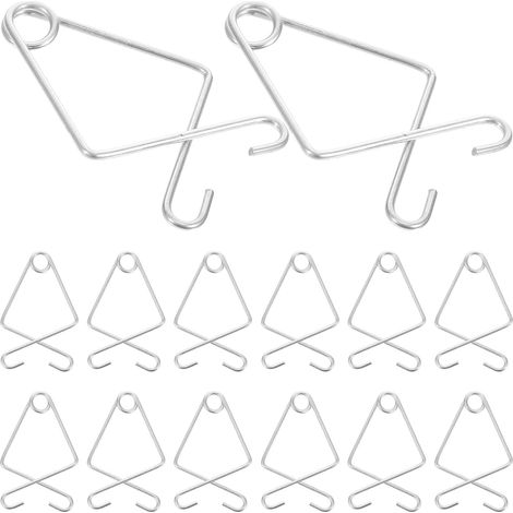 50 crochets plafond, acier, argenté, pour garage et atelier (1/5)