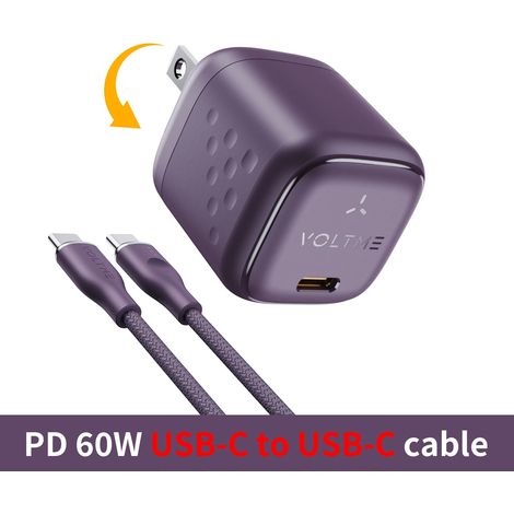 Chargeur USB-C VOLTME 30 W, bloc de charge rapide GaN III, adaptateur secteur pour iPhone 15 Pro Max et Galaxy S24 Ultimate (1/5)