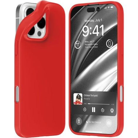 Funda Mercury Soft para iPhone 16 Pro Max de 6,9 pulgadas, color rojo.