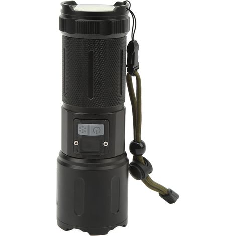 Lampe torche ultra-lumineuse avec 5 niveaux de zoom, étanche, rechargeable, lampe torche portable haute puissance de 40 W, adaptée aux situations d'urgence et à la randonnée. (1/5)