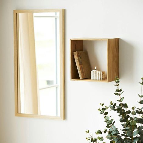 Etagère cube en bois de chêne clair 30 cm VARDE