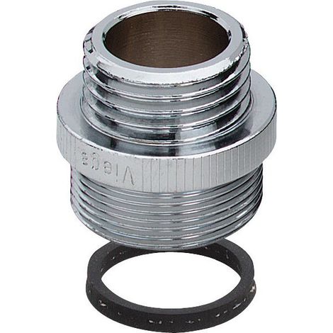 Viega Übergangsstück 448349 G 3/4a x M24 x 1a, Rotguss verchromt, rund (1/2)