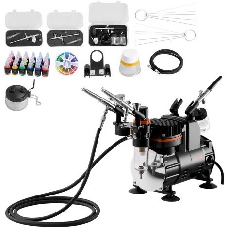 Kit Aérographe avec Compresseur d’Air 1/6 HP Compresseur (1/5)