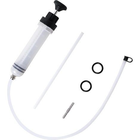 Jeringa de aceite, jeringa de succión, bomba de transferencia, jeringa con tubo de extensión, jeringa de drenaje con bomba manual, 200 cc (1/5)