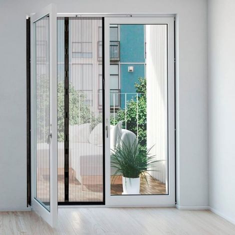 Moustiquaire de porte - - Moustiquaire porte - 90x210 cm - Fermeture magnétique - Montage sans perçage (1/3)