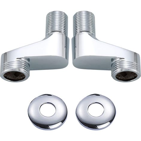 Clawfoot 3.75" Bath or Kitchen Tap Adapter Adjustable Swivel Arm Eccentric Screw Large Size 1 Pair (Plating) (1/5)