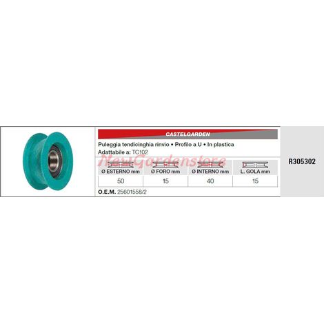 Puleggia tendicinghia COMPATIBILE CASTELGARDEN trattorino rasaerba TC102 325601570/1