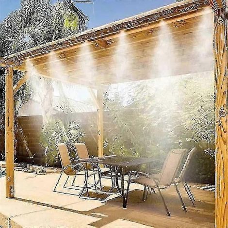 Système de refroidissement extérieur performant avec brumisateur, buse de pulvérisation et diffuseur d'eau pour plantes, accessoires de jardin EG